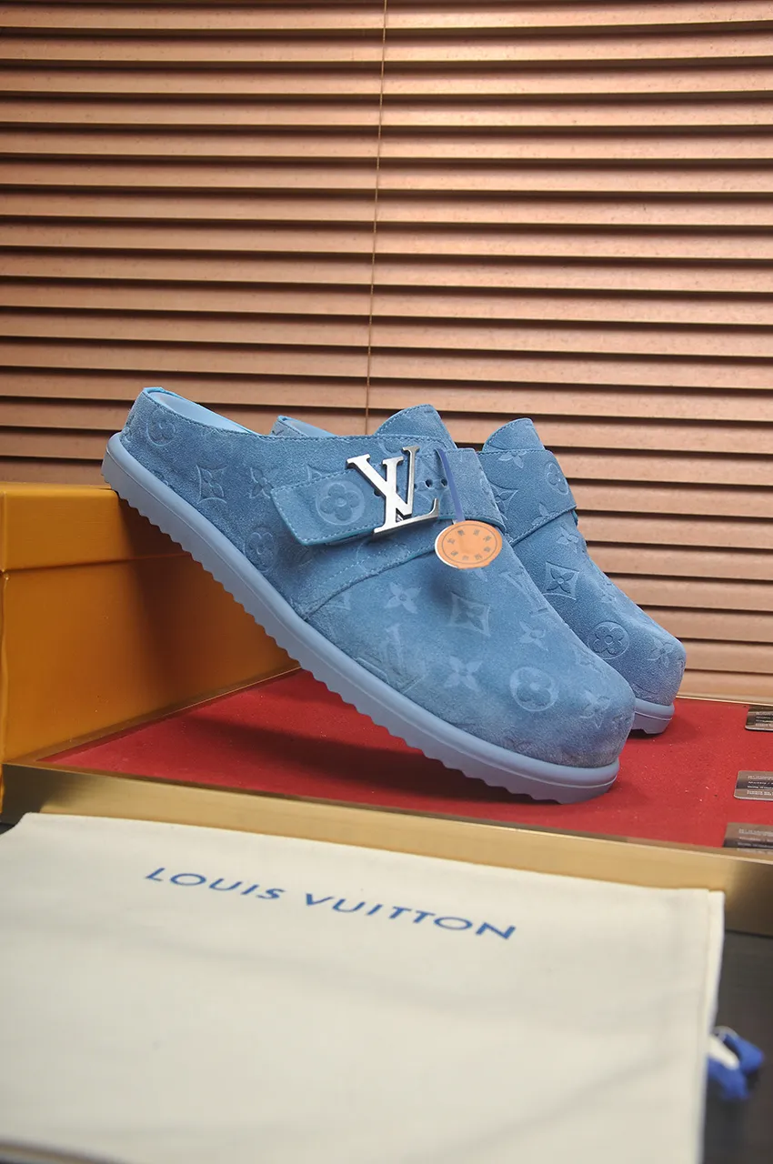 Men's men's shoes 💰520💶[LOUIS VUITTON] (cowhide lining) new style 🍀LV Louis Vuitton * - top version of LV classic semi-slip trendy shoes! Made of imported original cow suede cowhide, with a first layer of comfortable cowhide lining inside! Original wear-resistant rubber outsole! High quality products! Code number 38-45 (45 customized)
